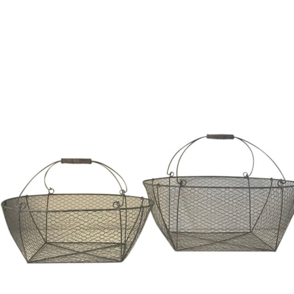 Load image into Gallery viewer, MARTHA&#39;S VINEYARD French Laundry Basket - Set of 2