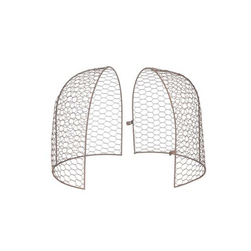 MARTHA'S VINEYARD Rustic Wire Cloche End - Set of 2