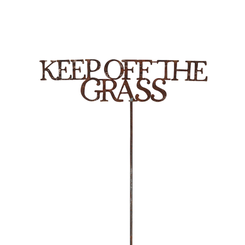 MARTHA'S VINEYARD 'Keep Off The Grass' Stake - Rust