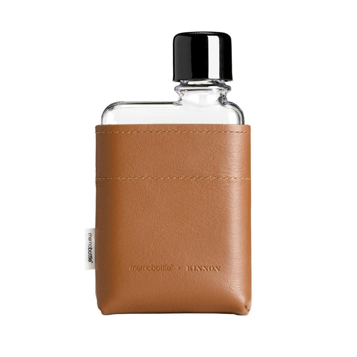 MEMOBOTTLE Leather Water Bottle Sleeve A7 - Tan