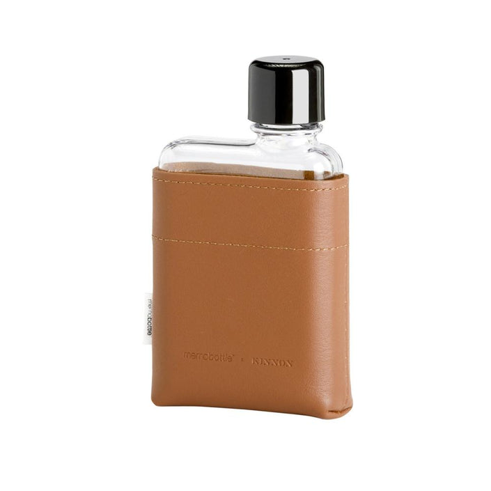 MEMOBOTTLE Leather Water Bottle Sleeve A7 - Tan