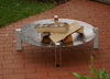 ALFRED RIESS Stromboli Large Steel Fire Pit w/ Hanging Grill Grate - Bundle
