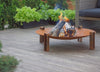 ALFRED RIESS Stromboli Large Steel Fire Pit w/ Hanging Grill Grate - Bundle