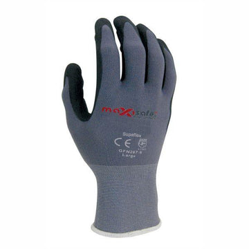 MAXISAFE 'SuperFlex' Nylon Glove, Superflex Nitrile Coating - Pair