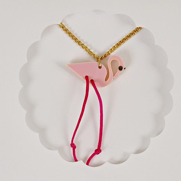 Men's Flamingo Pendant Necklace Tropical Bird Dangle Pendant - Temu