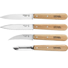 Load image into Gallery viewer, OPINEL Essentials 4 piece Kitchen / Knife Set - Beechwood (Natural)