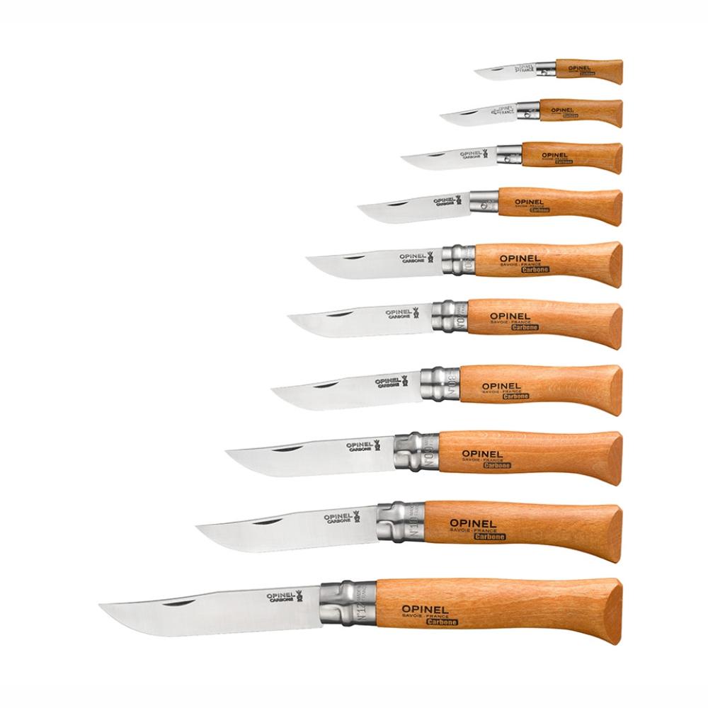 Load image into Gallery viewer, OPINEL Ten Piece Folding Knife Set - Stainless Steel / Beech OP01311