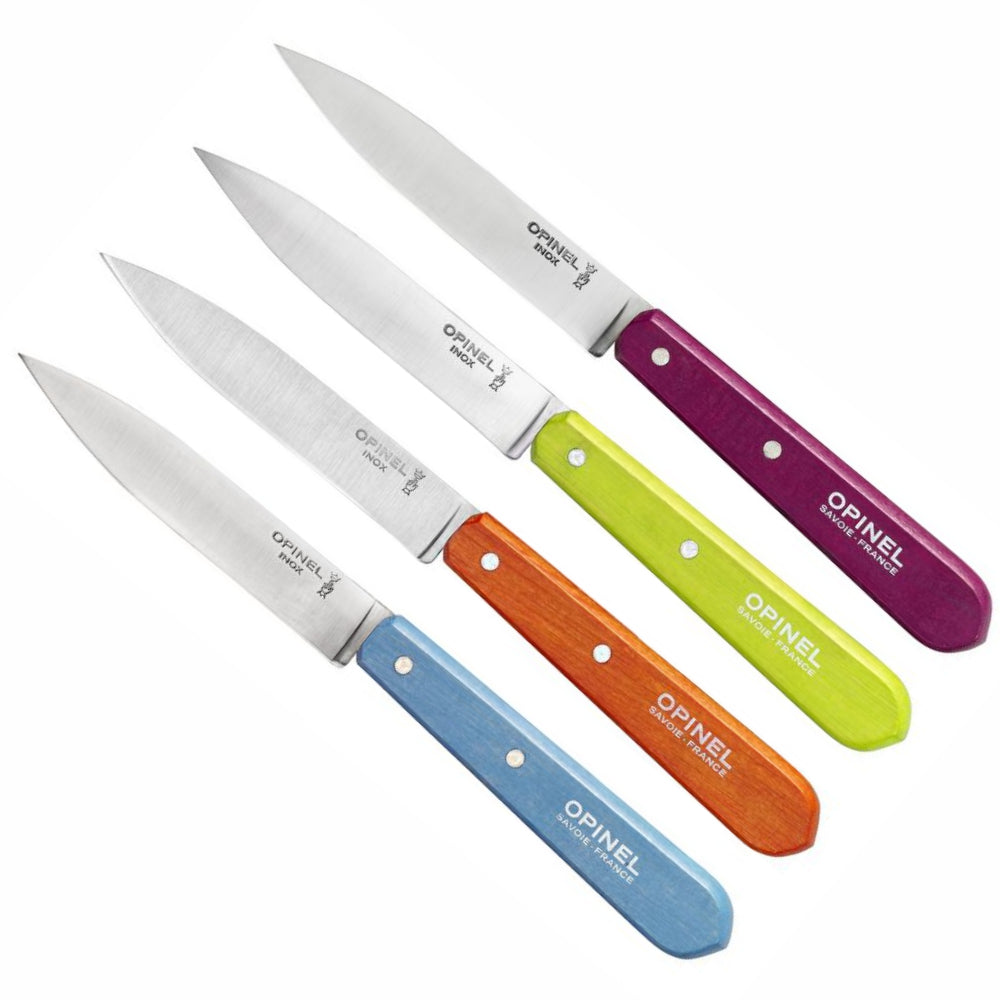 Load image into Gallery viewer, OPINEL Essentials N°112 Paring Knife Four Piece Set - (Sweet-Pop Colours) OP01381