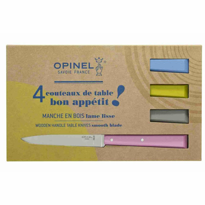 OPINEL N°125 'Bon Appetit' Table Knife 4 Piece Set (Champagne)
