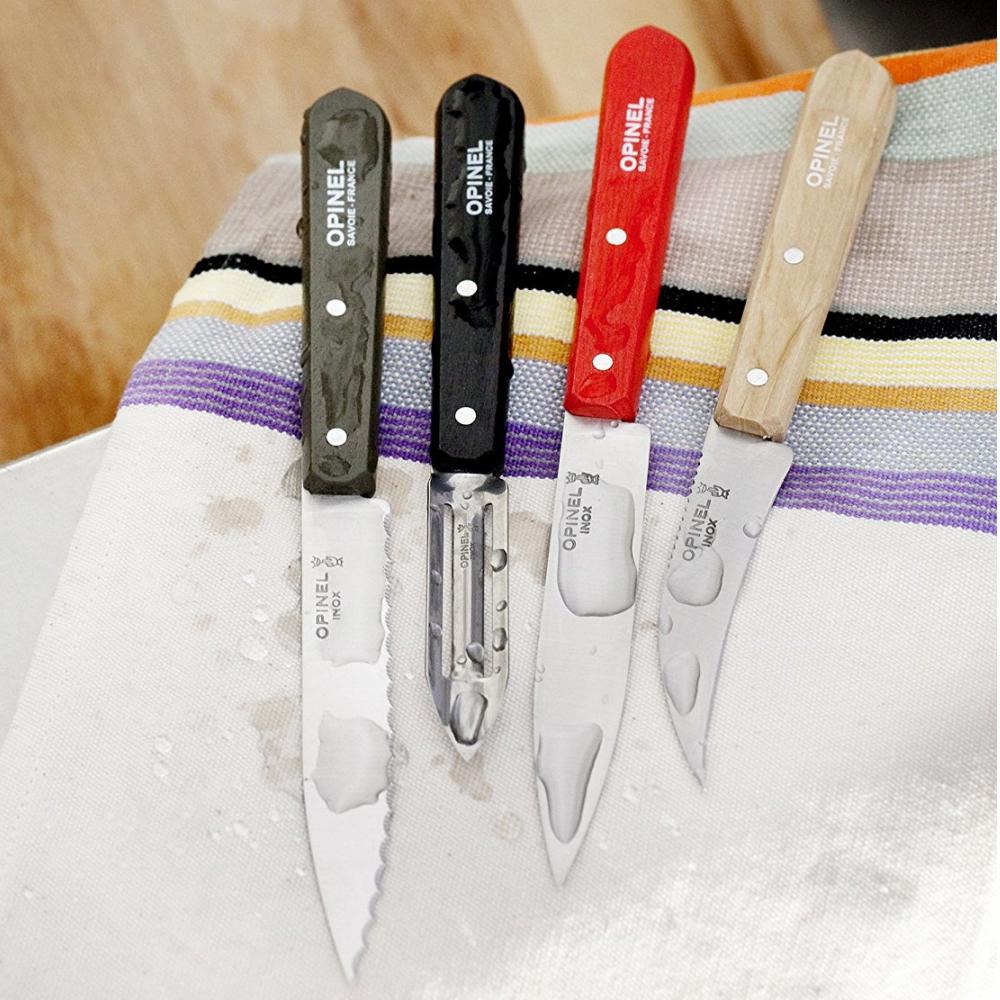 Load image into Gallery viewer, OPINEL Essentials 4 piece Kitchen / Knife Set - Red/Black (Loft)