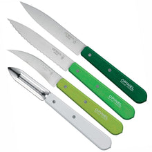Load image into Gallery viewer, OPINEL Essentials 4 piece Kitchen / Knife Set - Spring Greens (Primavera)