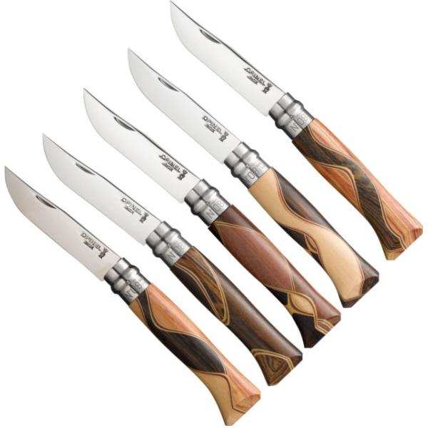 Load image into Gallery viewer, OPINEL N°08 Chaperon Folding Knife - Fine Marquetry Handle