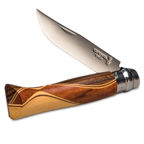 OPINEL N°08 Chaperon Folding Knife - Fine Marquetry Handle