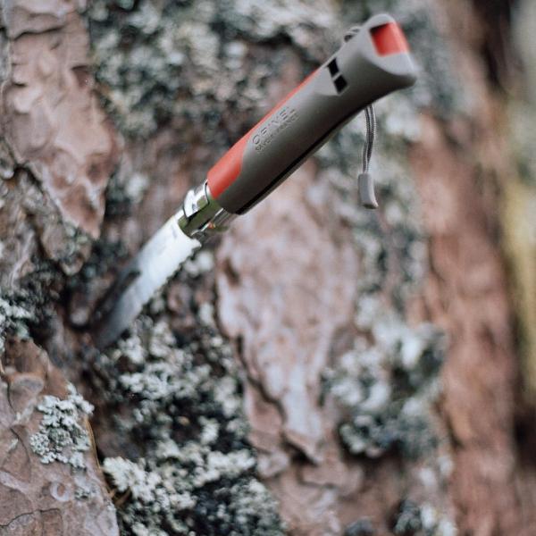 Load image into Gallery viewer, OPINEL N°8 Outdoor Red (inbuilt Whistle, Shackle key, Lanyard)