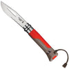 OPINEL N8 Outdoor Red (inbuilt Whistle, Shackle key, Lanyard)