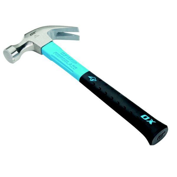 OX Pro 20oz Fibreglass Handle Claw Hammer