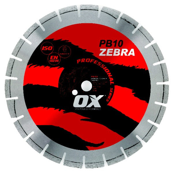 OX Pro PB10 Zebra Abrasive/General Purpose Segmented Diamond Blade