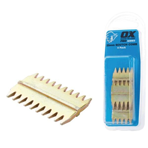 OX Pro Bricklaying Scutch Combs - Packs