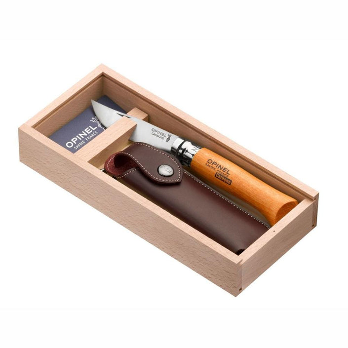 OPINEL N°8 Carbon 8VRN with Sheath - Gift Boxed
