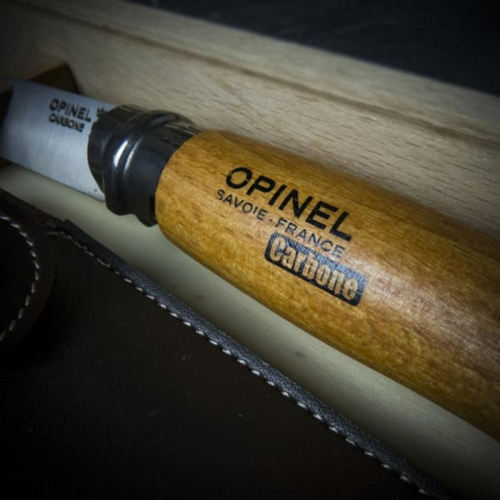 OPINEL N°8 Carbon 8VRN with Sheath - Gift Boxed