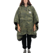 Load image into Gallery viewer, POLER Reversible Poncho - Furry Camo