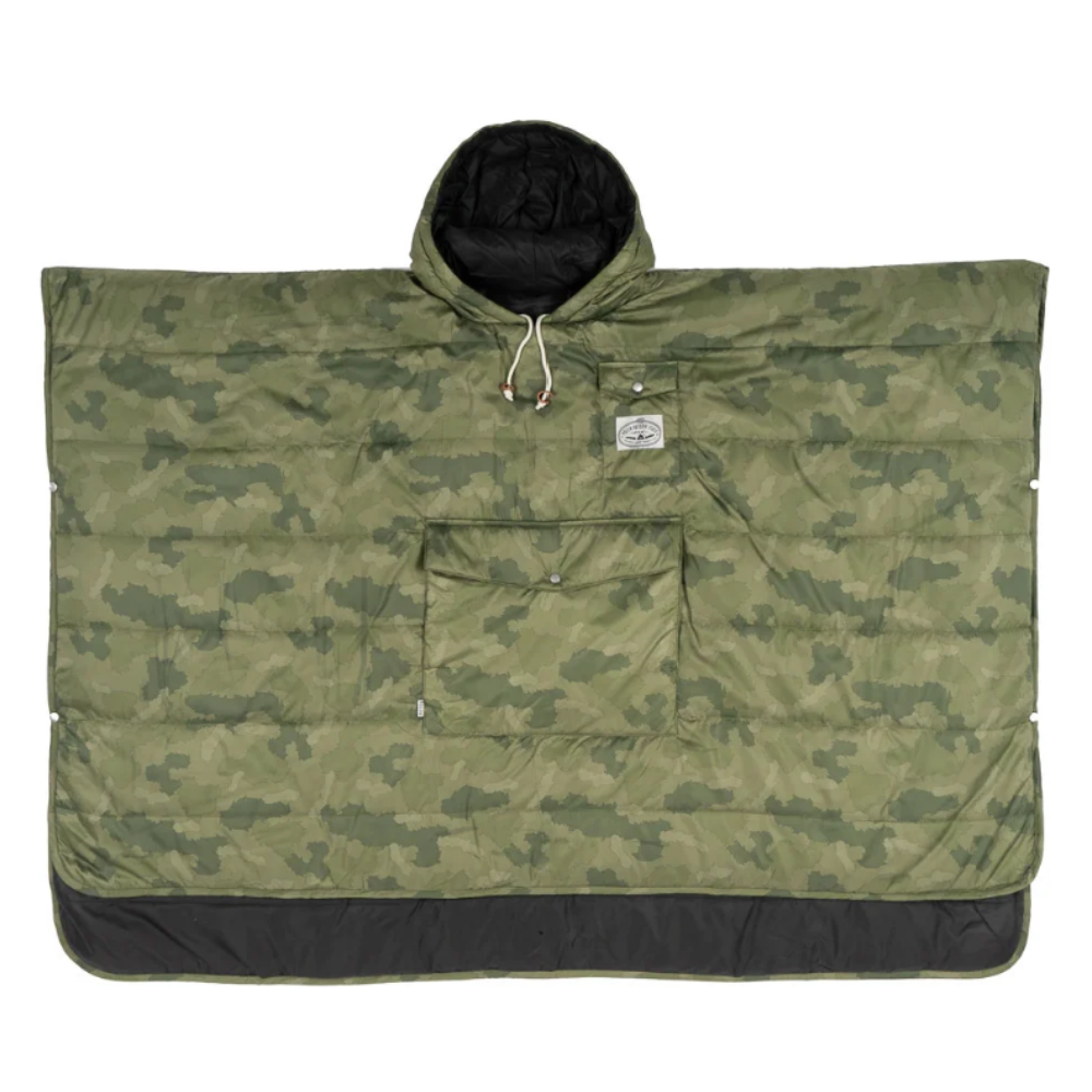 Load image into Gallery viewer, POLER Reversible Poncho - Furry Camo