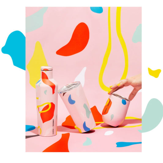 CORKCICLE x POKETO Stainless Steel Insulated Canteen 16oz (475ml) - Pink Party **Limited Stock**