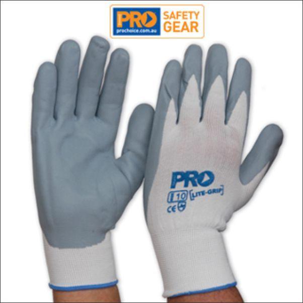 PROCHOICE Nitrile Foam Coated Gloves on Nylon LiteGrip NNF - Pair