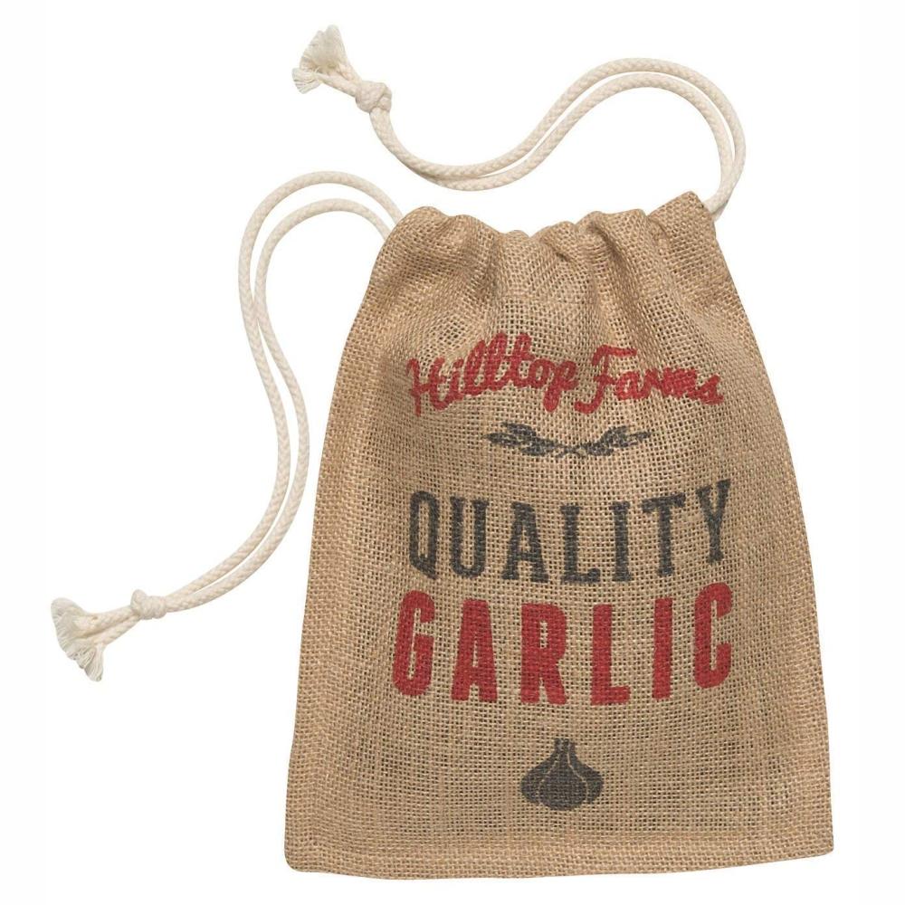 Load image into Gallery viewer, RETRO KITCHEN Produce Hessian Sack - Garlic