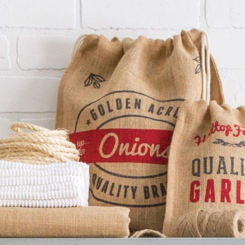 Load image into Gallery viewer, RETRO KITCHEN Produce Hessian Sack - Onion