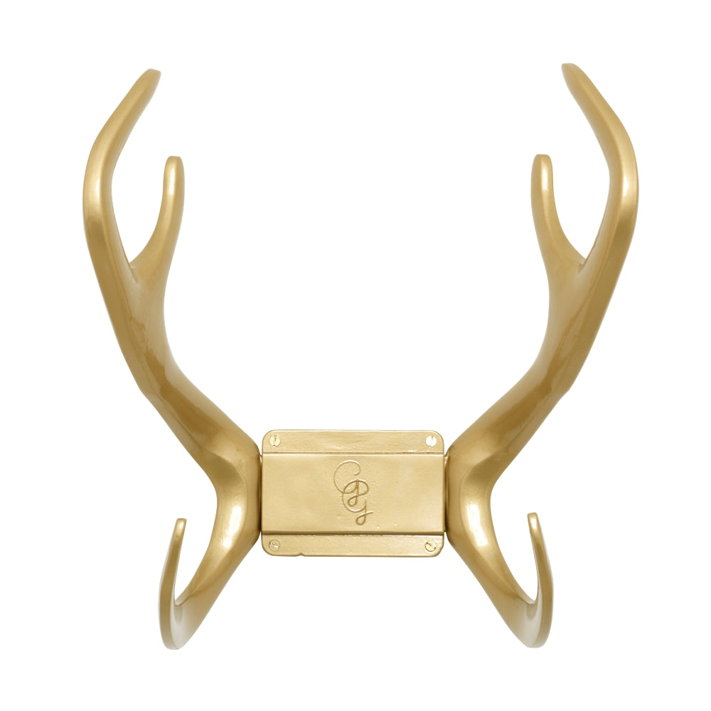 GARDEN GLORY Reindeer Wall Mount Hose Holder - Gold