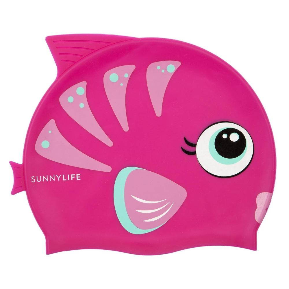 SUNNYLIFE POOL CAPTAIN Fishy Swimming Cap - Pink