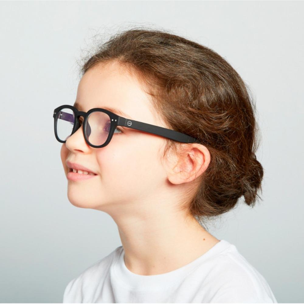 Load image into Gallery viewer, IZIPIZI PARIS SCREEN Glasses Junior Kids STYLE #C - Black (3-10 YEARS)