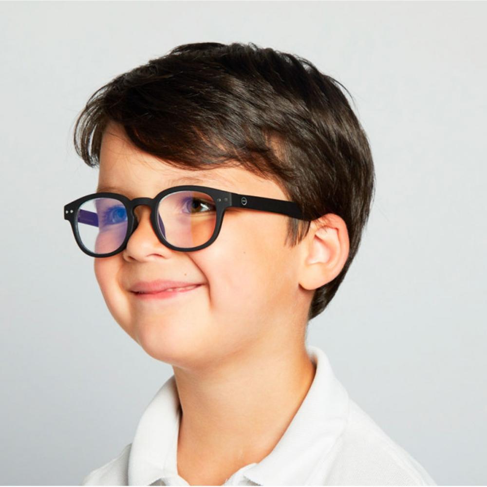 IZIPIZI PARIS SCREEN Glasses Junior Kids STYLE #C - Black (3-10 YEARS)