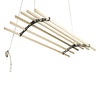 SHEILA MAID Ceiling Clothes Airer 6 Bar - Original Clear Coated Iron