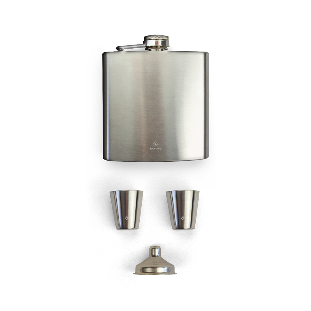 SOCIETY PARIS Flask and Shot glass Set