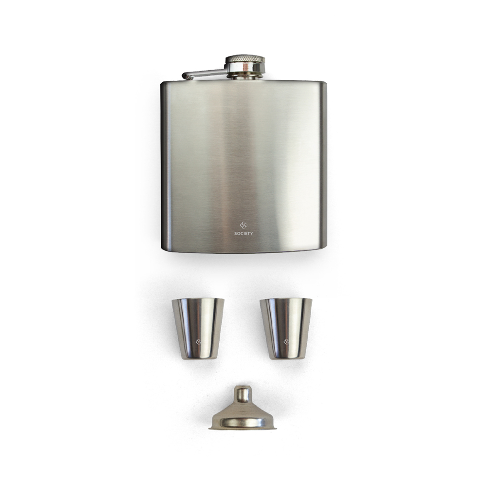 Load image into Gallery viewer, SOCIETY PARIS Flask and Shot glass Set