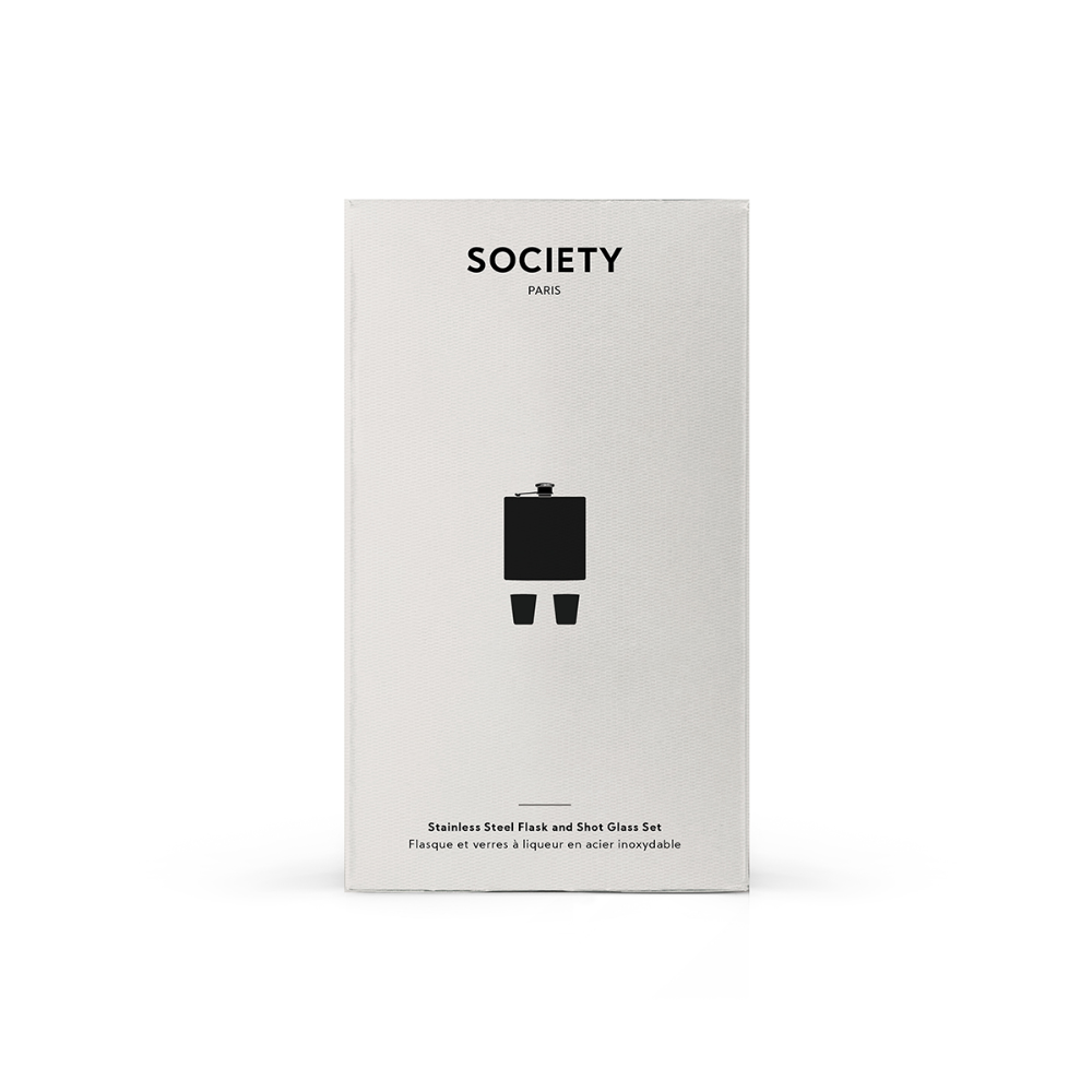 Load image into Gallery viewer, SOCIETY PARIS Flask and Shot glass Set