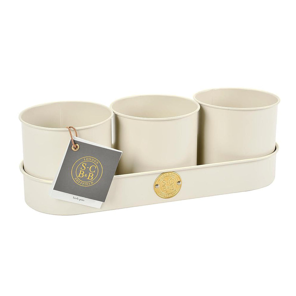 Load image into Gallery viewer, SOPHIE CONRAN Herb Pots Set 3 - Buttermilk