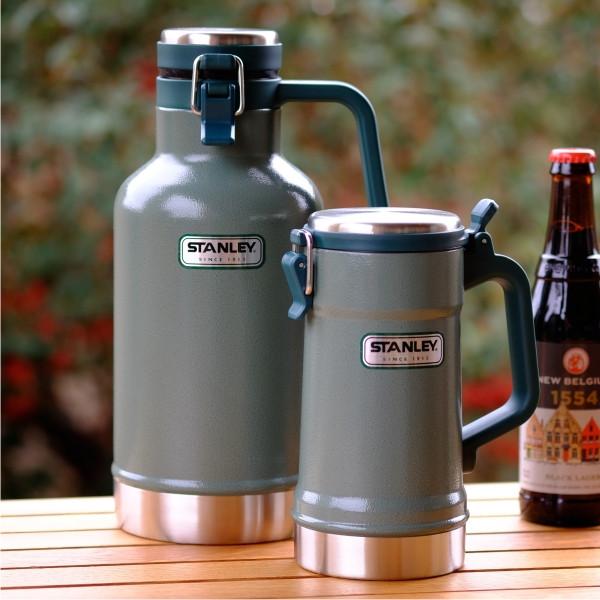 Stanley Stainless Steel Vaccum Insulated Classic Beer Growler 1.9L Green 64  Oz