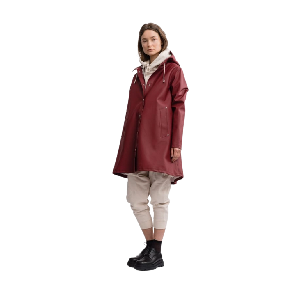 Burgundy raincoat top