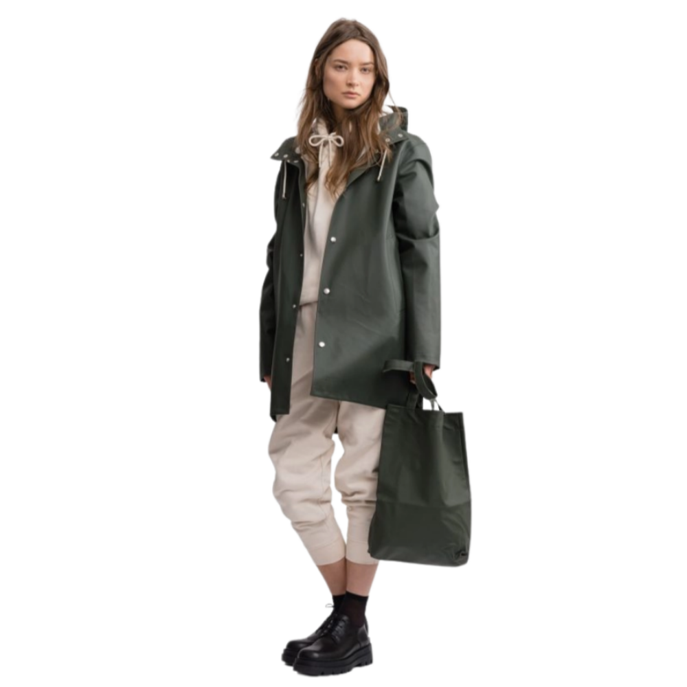 Green 2025 hooded raincoat