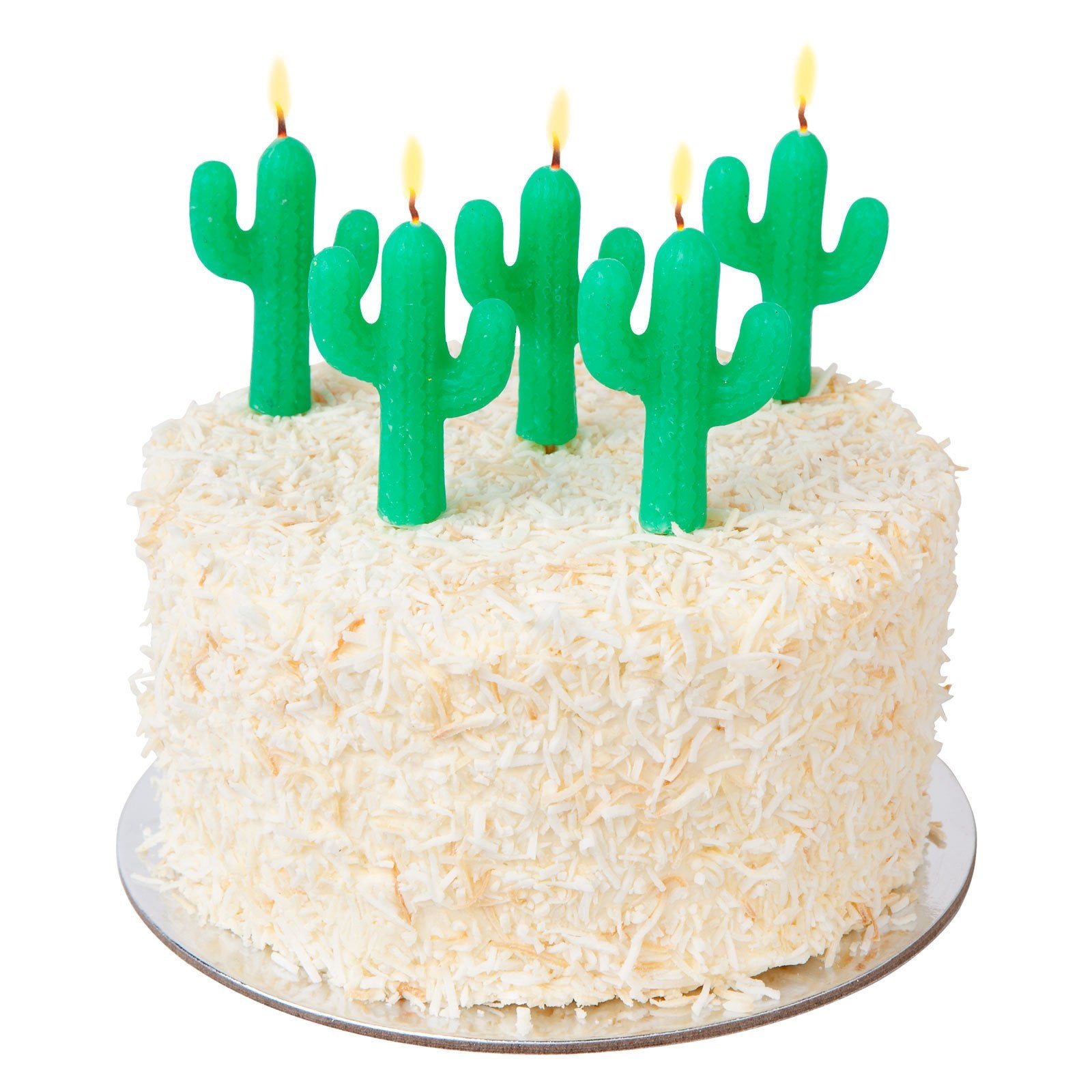 SUNNYLIFE MAKE THE CAKE! Cake Candles 5 pc set - Green Cactus