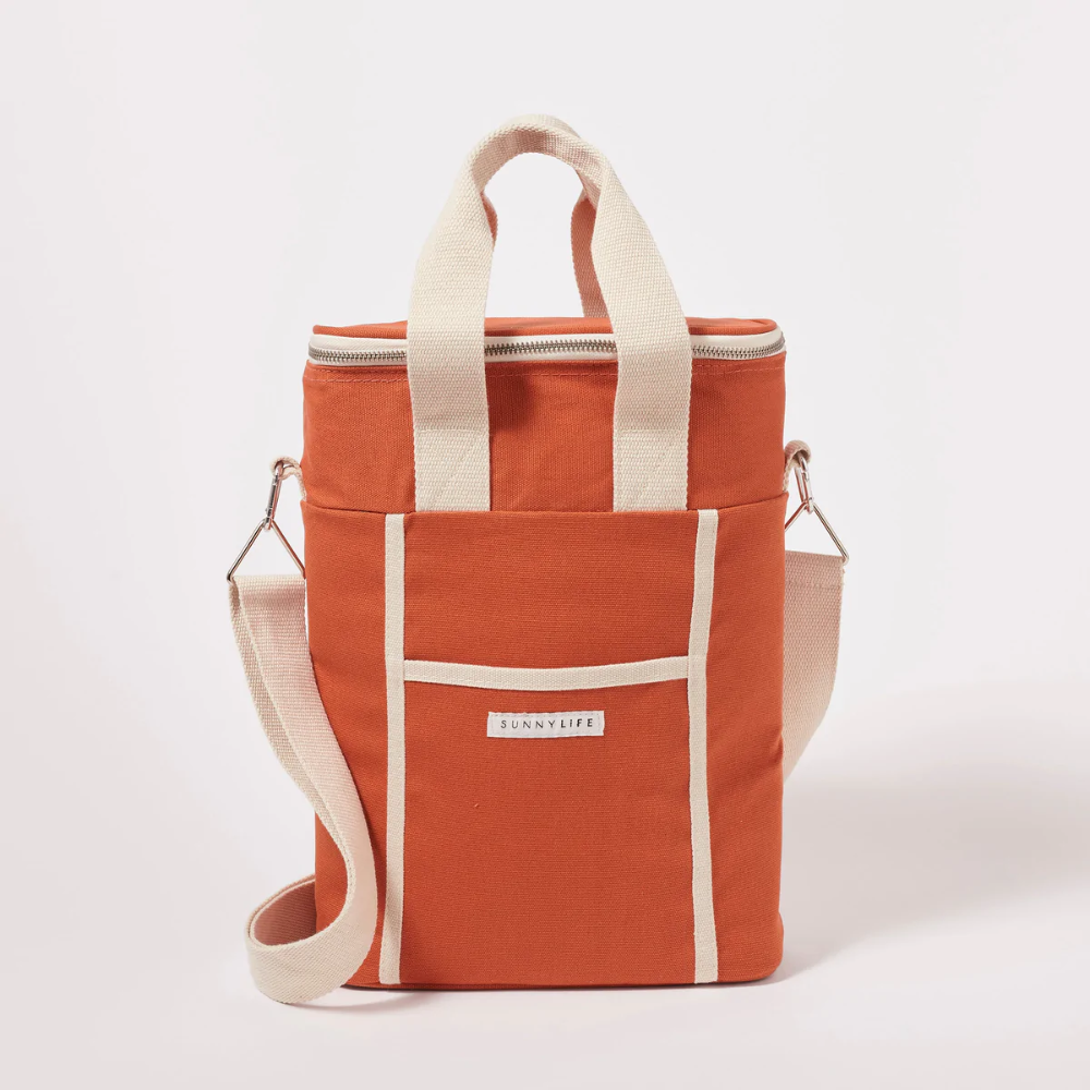 SUNNYLIFE Canvas Drinks Bag - Terracotta