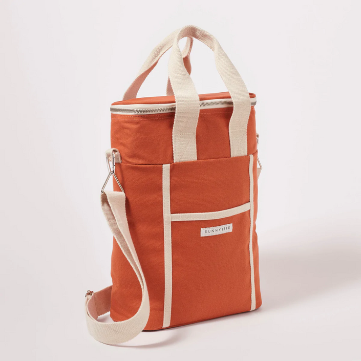 SUNNYLIFE Canvas Drinks Bag - Terracotta