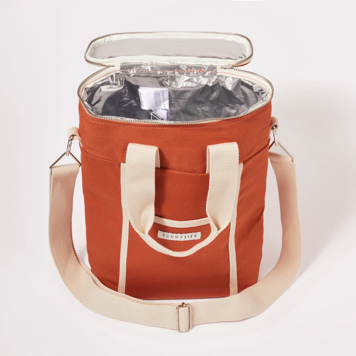 SUNNYLIFE Canvas Drinks Bag - Terracotta