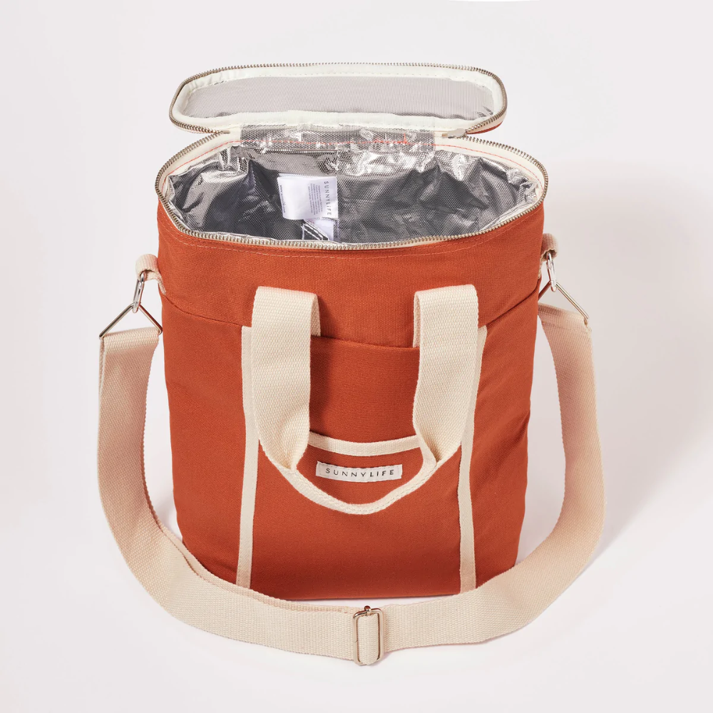 Load image into Gallery viewer, SUNNYLIFE Canvas Drinks Bag - Terracotta