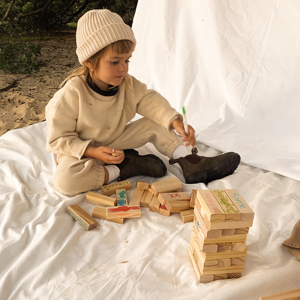 Load image into Gallery viewer, SUNNYLIFE Colour-In Jumbling Tower Set - Majorelle