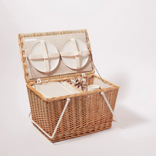 Load image into Gallery viewer, SUNNYLIFE Large Picnic Cooler Basket - Natural