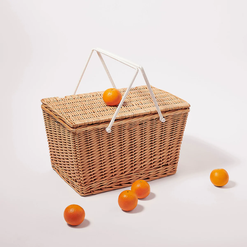 Load image into Gallery viewer, SUNNYLIFE Large Picnic Cooler Basket - Natural